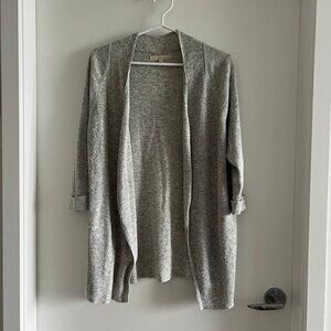 2for$30🏷Monk & Lou Grey Longline Open Cardigan Lambswool Blend Pockets XS/S